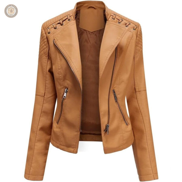 Veste simili cuir femme style western