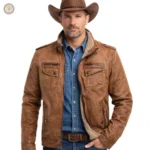 Veste style western pour homme, look intemporel et décontracté