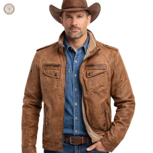 Veste style western pour homme, look intemporel et décontracté