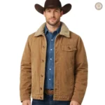 Veste western en velours côtelé pour homme