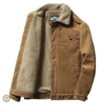 Veste en velours côtelé au style western décontracté