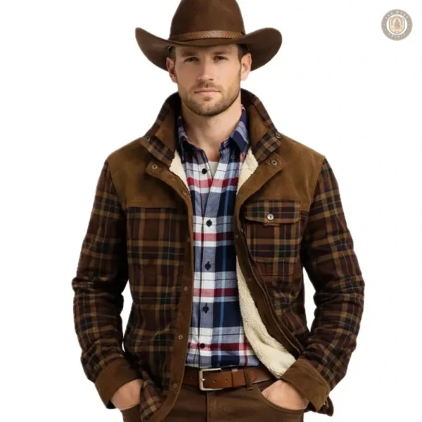 Veste Western à Carreaux pour homme