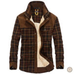 Veste à carreaux style western pour hommes