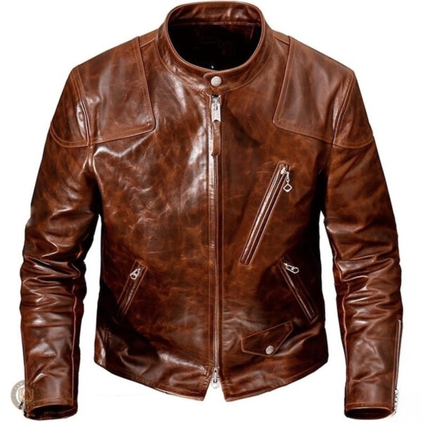 Veste homme style western en couleur chocolat