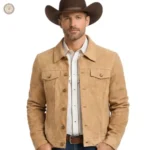 Veste cuir western homme élégante et tendance