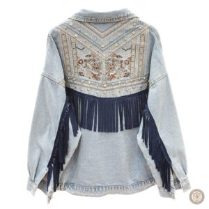 Veste en denim style western pour femme, confortable et moderne