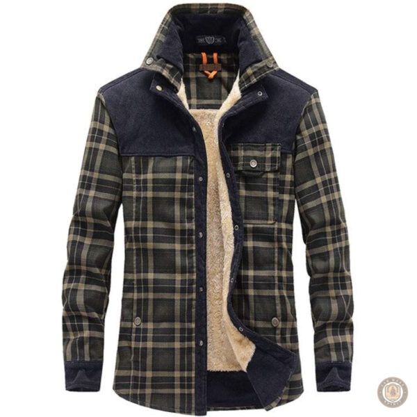 Veste avec col en fausse fourrure pour homme