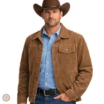 Veste Western en velours pour homme