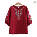 Vêtement western féminin avec design indien coloré