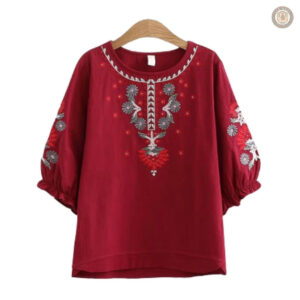 Vêtement western féminin avec design indien coloré