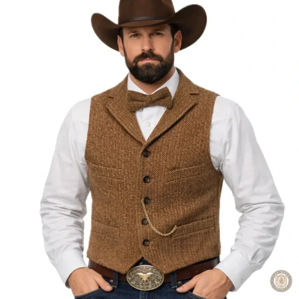 Gilet Western pour homme en style authentique