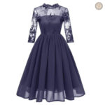 Robe western avec motifs floraux